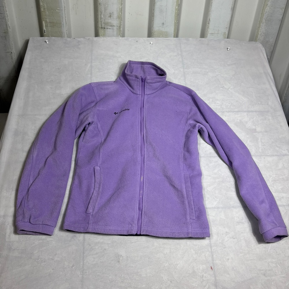 Columbia Sportswear Youth‎ Fleece Jacket Purple Full-Zip Pockets Outdoor 18/20